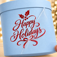 Autocollant de transfert UV DTF en feuille d'or pour Noël, pour boîte à biscuits, boîte à bonbons, tasse à café, boîte cadeau, emballage de boulangerie, film décoratif gratuit