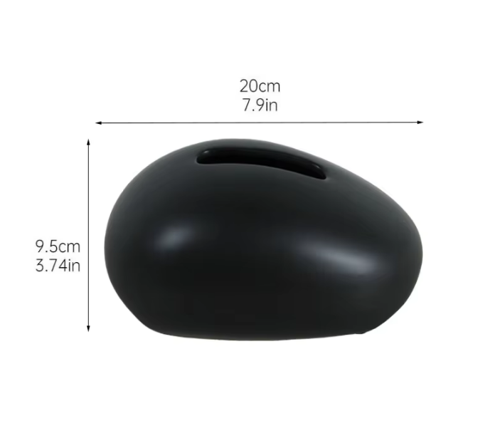 boîte à mouchoirs noire