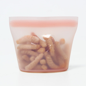 Petit sac facile à nettoyer <span class=keywords><strong>de</strong></span> 250ml Sac d'étanchéité pour aliments pour animaux <span class=keywords><strong>de</strong></span> compagnie Sac debout en silicone pour réfrigérateur et congélateur - Product Image 2