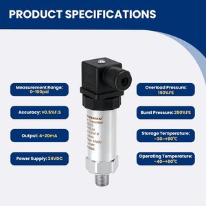 Measureman เครื่องส่งสัญญาณความดัน0-100 PSI 4-20mA 24V DC 1/4 NPT - Product Image 2