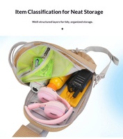 Sac bandoulière messager en nylon imperméable avec fermeture éclair, multicolore, ultra-léger, unisexe, pour activités de plein air et sport, sac de poitrine