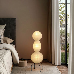 Wabi-Sabi meubles grand abat-jour en papier LED <span class=keywords><strong>boule</strong></span> de papier de riz lampadaires pendentif pour salon chambre Loft décor à la maison - Product Image 5