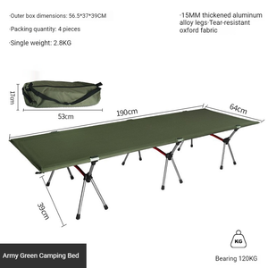 Lit pliant d'extérieur à double usage |   Hauteur réglable pour le camping, les pique-niques, les abris d'urgence et les séjours à l'hôtel - Product Image 1