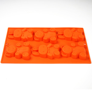 Vendite favorevoli a caldo sei fori colori grigio scuro e arancione piccolo orso e forma di coniglio in Silicone stampo stampo in silicone - Product Image 5