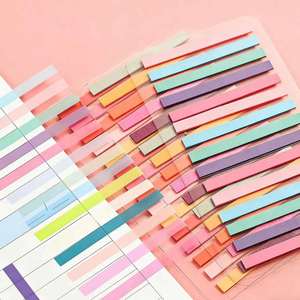 เครื่องเขียนแผ่นบันทึกแบบใสติดด้วยตนเอง 10*5.5 ซม. จัดระเบียบหมวดหมู่เอกสาร 1 ชิ้น หนังสือหมายเลขหน้า ทำเครื่องหมายแบบเหนียว - Product Image 4