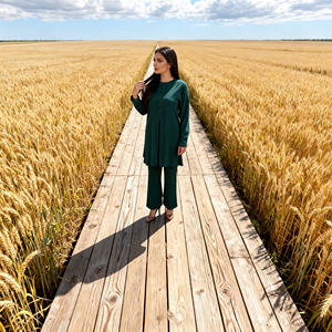 Abaya élégante en polyester imprimé de qualité supérieure, sur mesure pour femmes musulmanes, robe stylée, vente en gros OEM - Product Image 3