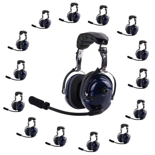 Professional Hearing Protection Noise Cancelling Full Duplex Ear Intercom Headset Metal Plastic Construction Hands-Free