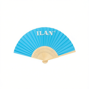 Ilan Paper <b>Fan</b> 21 Cm Blue <b>Folding</b> <b>Hand</b> <b>Fan</b> - Product Image 1