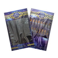 Pochette portable à fermeture éclair pour 5 cigares, étanche à l'humidité, avec couche hydratante pour le tabac à rouler, emballage plastique