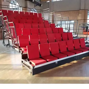 Cheap price Indoor Retractable bleacher seating Used telescopic gym bleachers For Sale