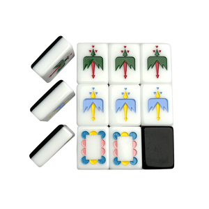 Su misura 2 strati bianco e nero acrilico americano <span class=keywords><strong>Mahjong</strong></span> <span class=keywords><strong>Set</strong></span> con piastrelle 160 di lusso elegante tavolo da gioco per adulti regalo - Product Image 6