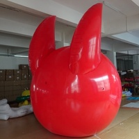 Ballon géant en PVC Waterhan en forme de tête de renne de dessin animé, multicolore, étanche, avec souffleur électrique, pour utilisation extérieure, idéal pour les fêtes et toutes occasions météorologiques