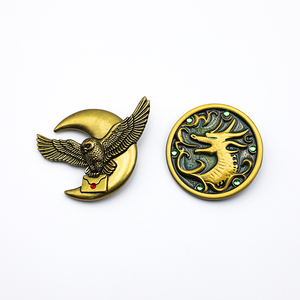 Customized Heavy Duty Vintage Gold Dragon Eagle Brooch <b>Pin</b> Brooch Owl Brooch Vintage <b>Pin</b> Brooch with Crystal - Product Image 1