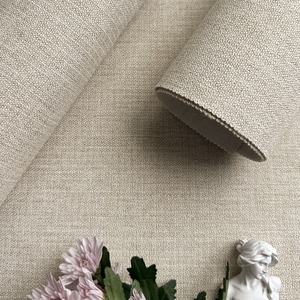 Papel pintado sin costuras tejido de ramio Premium moderno textura minimalista arroz Beige gris acento revestimiento de paredes para papel tapiz de Hotel - Product Image 3