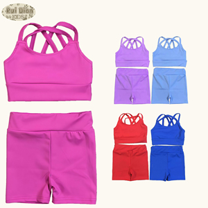 <span class=keywords><strong>Ensemble</strong></span> de yoga d'été pour <span class=keywords><strong>fille</strong></span> : débardeur et short imprimés personnalisés, confortables et respirants, motif vert - Product Image 5