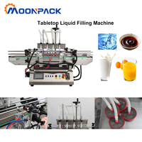Machine de remplissage, de bouchage et d'étiquetage de liquides Moonpack, machine de remplissage, de bouchage et d'étiquetage de jus, d'huiles essentielles et d'eau pour les petites entreprises