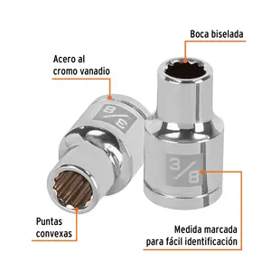 Boîte de douilles à 12 points de 6 3/8 po, entraînement 1/2 po, TRUPER - Product Image 2