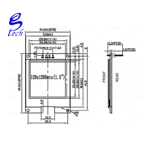 Pantalla OLED de cristal líquido de 1,5 pulgadas, módulo de pantalla pequeña SSD1327 de 128x128, monocromática IIC de 4 pines - Product Image 2
