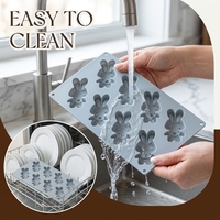 Moule à gâteau en silicone SILIKOLOVE personnalisable en usine, 8 cavités en forme de lapin, antiadhésif platine LFGB, facile à démouler, sans BPA
