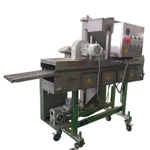 Factory Direct Supply Meat Cutlet Bread Covering Hamburger Battering Crumbs Breading Machine For Patty