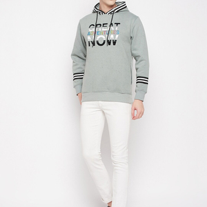 Grueso 2025 Basics impresos en blanco, sudaderas con capucha de gran tamaño mezcladas de algodón Sudaderas con capucha de hombre impresas de talla grande personalizadas - Product Image 6