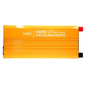 ROVO 5000W 5KW DC24V/48V bis AC 220V Reiner Sinus-Solar-Wechsel richter Hochfrequenz-LCD-Display Überspannung schutz