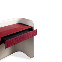 Meubles de maison modernes en bois recouverts de cuir, tables consoles pour salon, appartement, hôpital, école