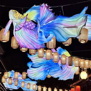 Venta caliente hecho a mano Navidad pescado luz decoraciones interior y exterior colorido saludable para parques Emporiums restaurantes - Product Image 3