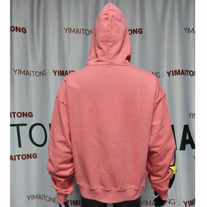 Bordado Patchwork French Terry Oversized Zipper Hombres Sudaderas con capucha Custom 100% Cotton Boxy Distressed Acid Wash Zip up Hoodie - Product Image 2