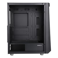 SAMA GZS B LED bande ordinateur de jeu boîtier PC en verre trempé tour moyenne avec câble USB3.0