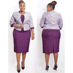 Conjunto de Ropa de Trabajo de Dos Piezas para Mujer, Talla Grande, Otoño 2021, Estilo Africano - Product Image 1
