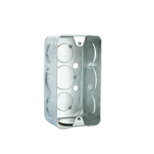 Hot selling UL514A Certificated Electrical galvanized 2*4 conduit knockouts types of metal wall mounted switch box