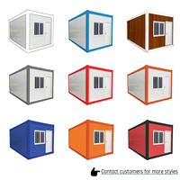 Maison conteneur modulaire préfabriquée de 20 pieds, panneau sandwich en acier, design moderne, étanche, portable, pour salon, dortoir de travailleurs, bureau, cabine