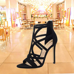 Women's Sexy <b>Open</b> <b>Toe</b> High Heels Bridal Ankle Strap ZIP Closure Rubber Outsole <b>Shoes</b> Thin Heels Fashion Trend for Winter Season - Product Image 3