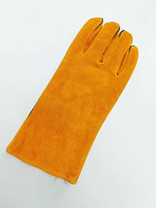 Profesional 14 pulgadas trabajo seguro soldadura vaca amarillo soldadura Industrial Guante largo cuero protección construcción seguridad Gans - Product Image 3