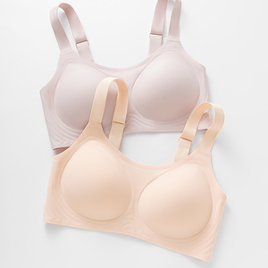 <span class=keywords><strong>Sujetador</strong></span> inalámbrico push-up de gel sin costuras para mujer, con soporte completo, realce y antideslizante, con tirantes anchos ajustables, venta al por mayor OEM - Product Image 1