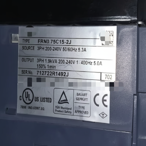 Frn0.75c1s-2j Frenic-Mini Retirado de la máquina de trabajo Nuevo Original Listo Stock Automatización industrial Pac Dedicado Orig - Product Image 1