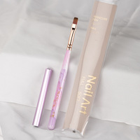 Pinceau de précision fonctionnel pour gel de photothérapie, manche laqué en bois massif texture Sakura, qualité supérieure, luxe