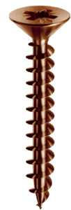 Panelvit universale®TSP vite legno 4x45mm PZ.500 bronzo MUSTAD zinco placcato & nero Oxi con materiale in Nylon - Product Image 2
