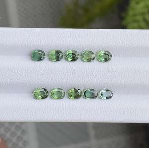 ไพลินตัดรูปไข่สีเขียวธรรมชาติ | อัญมณีหลวมสำหรับทำเครื่องประดับ - Product Image 6