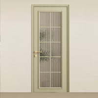 Portes intérieures multiples en MDF vert, modernes, durables, insonorisées, à panneaux plats, design ferme, pour appartements, villas, chambres