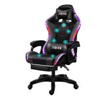 Chaise de jeu ergonomique en cuir OEM 2026, style moderne, pivotante, accoudoirs fixes, fonction massage, chaises de bureau pour joueurs