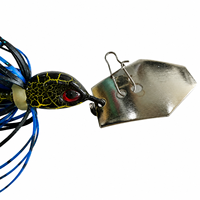 Leurre de pêche vibrant LUSHAZER à lame vibrante, style Chatter, avec jupe, hameçon simple, pour brochet, perche et prédateurs, matériel de lancer