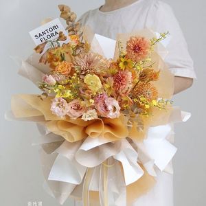 Papier d'emballage pour bouquet de fleurs en tissu non tissé imperméable 58*58cm - Product Image 6