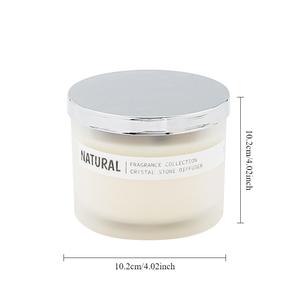 <span class=keywords><strong>Bougie</strong></span> en cire de soja aromatique en cristal tendance de 12 oz, longue durée de combustion, faite à la main, dans un bocal de luxe, pour la maison, le spa, la relaxation, cadeau de Pâques et de Diwali - Product Image 5
