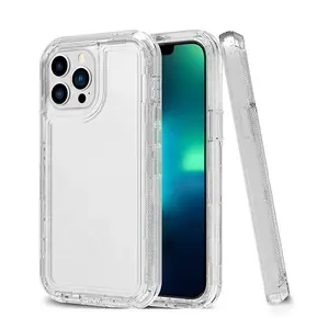 Atacado 3in1 Transparente Robô Shockproof Defender Phone Case Para Iphone 15 Case