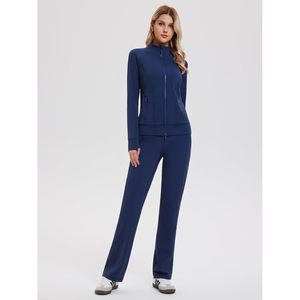Conjunto Deportivo de Dos Piezas para Mujer, Chaqueta Ajustada con Doble Cremallera, Pantalones de Pierna Recta, Secado Rápido, para Golf, Spandex y Poliéster - Product Image 2