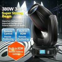 Projecteur de scène mobile 3-en-1 80W Spot/Wash/Beam CMY CTO avec mélange de couleurs DMX512 Blanc Effets d'éclairage professionnels pour l'industrie du divertissement