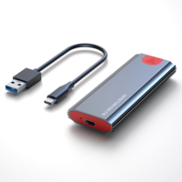 Venta directa de fábrica de carcasa de aleación de aluminio de Venta caliente transfronteriza M.2 SSD USB 3,1 NVME caja de unidad de estado sólido