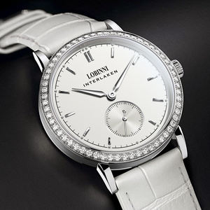 Montre-bracelet mécanique LOBINNI pour femme, étanche, avec calendrier et date automatique, cadran en cuir orné de diamants, idéale pour le quotidien et la maison - Product Image 2